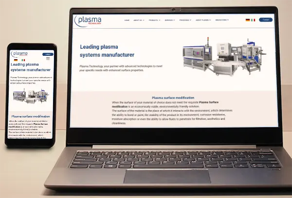 Screen shot Webseite plasma-treating.com